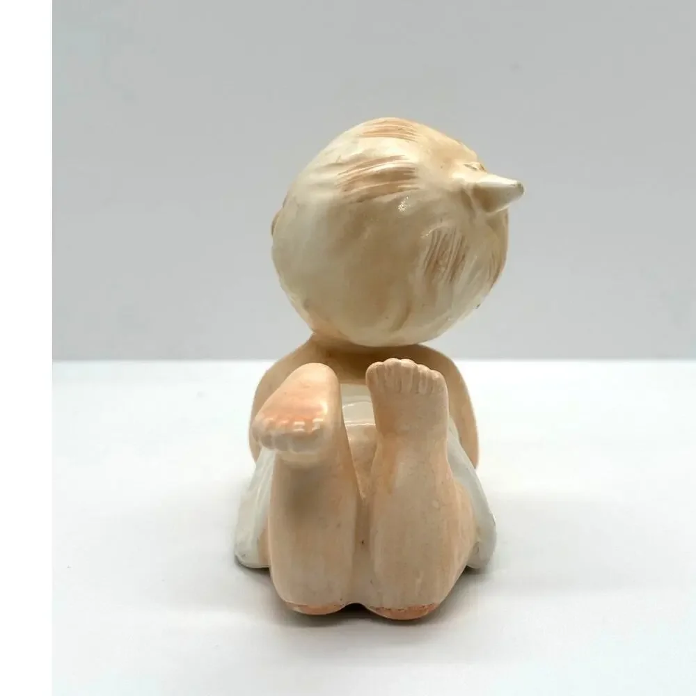 Vintage 1960's Napco Bisque Porcelain Baby Figurine, C4909-S